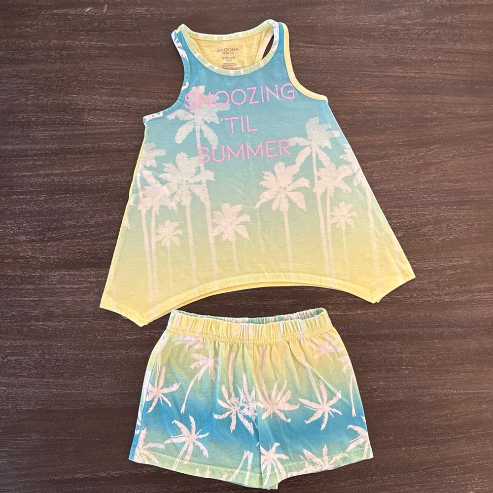 Arizona Jeans Girls Pajama Set XXS 4/5